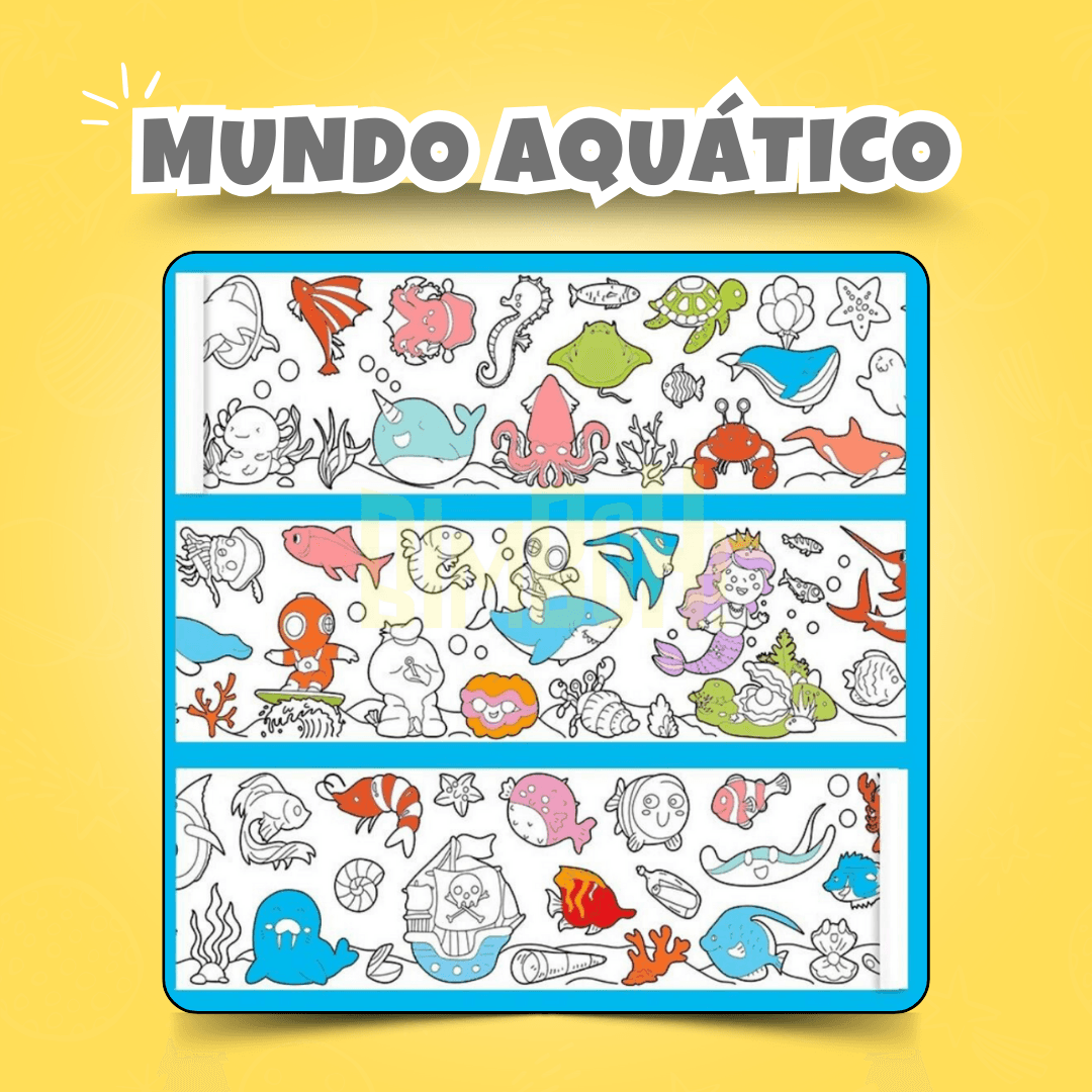 Rolo de Desenho Infantil - Coloritos