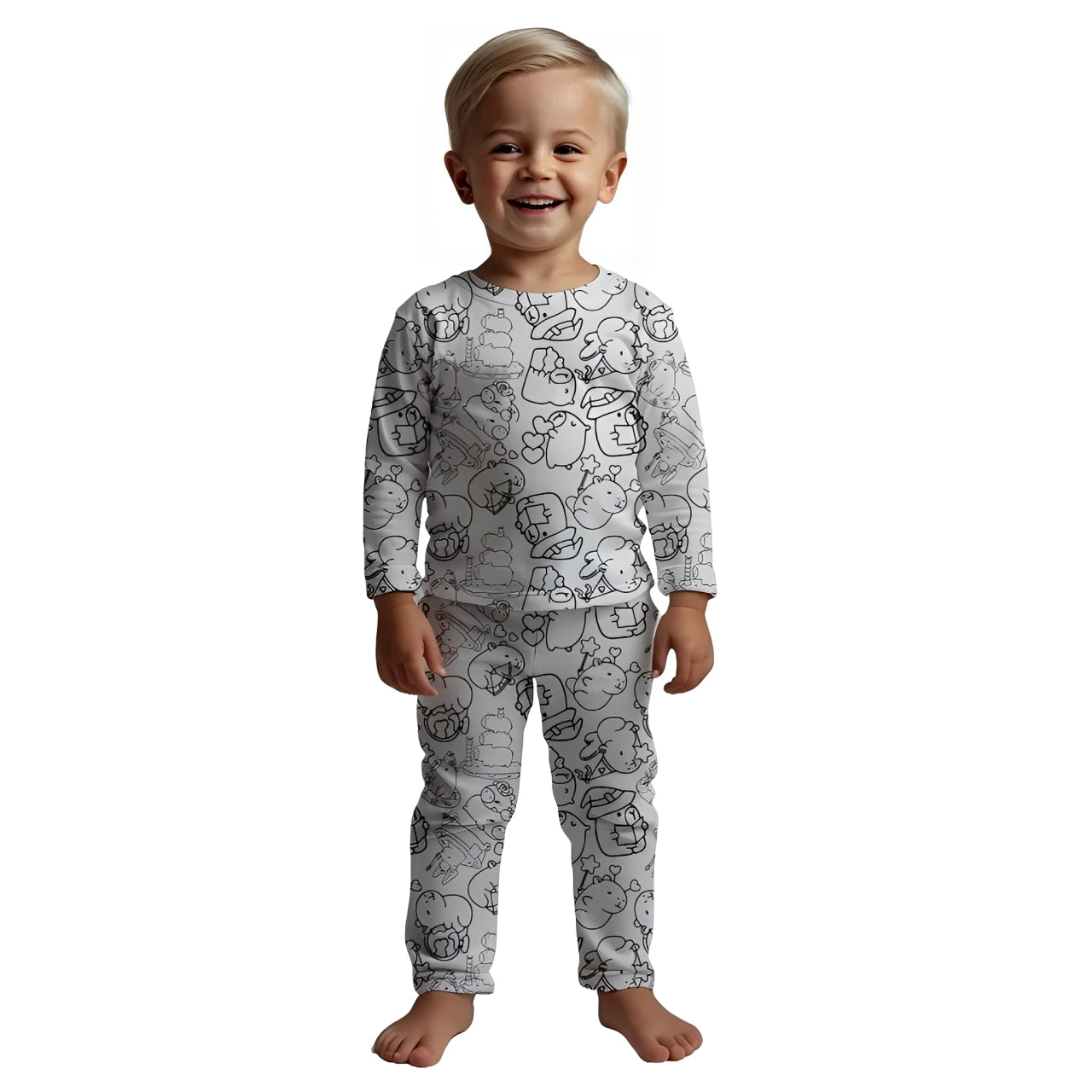 Pijama Coloritos + Kit com Canetinhas Laváveis de Brinde