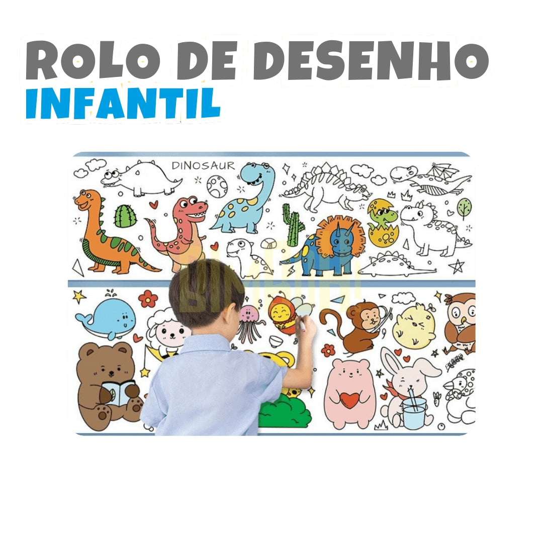 Rolo de Desenho Infantil - Coloritos