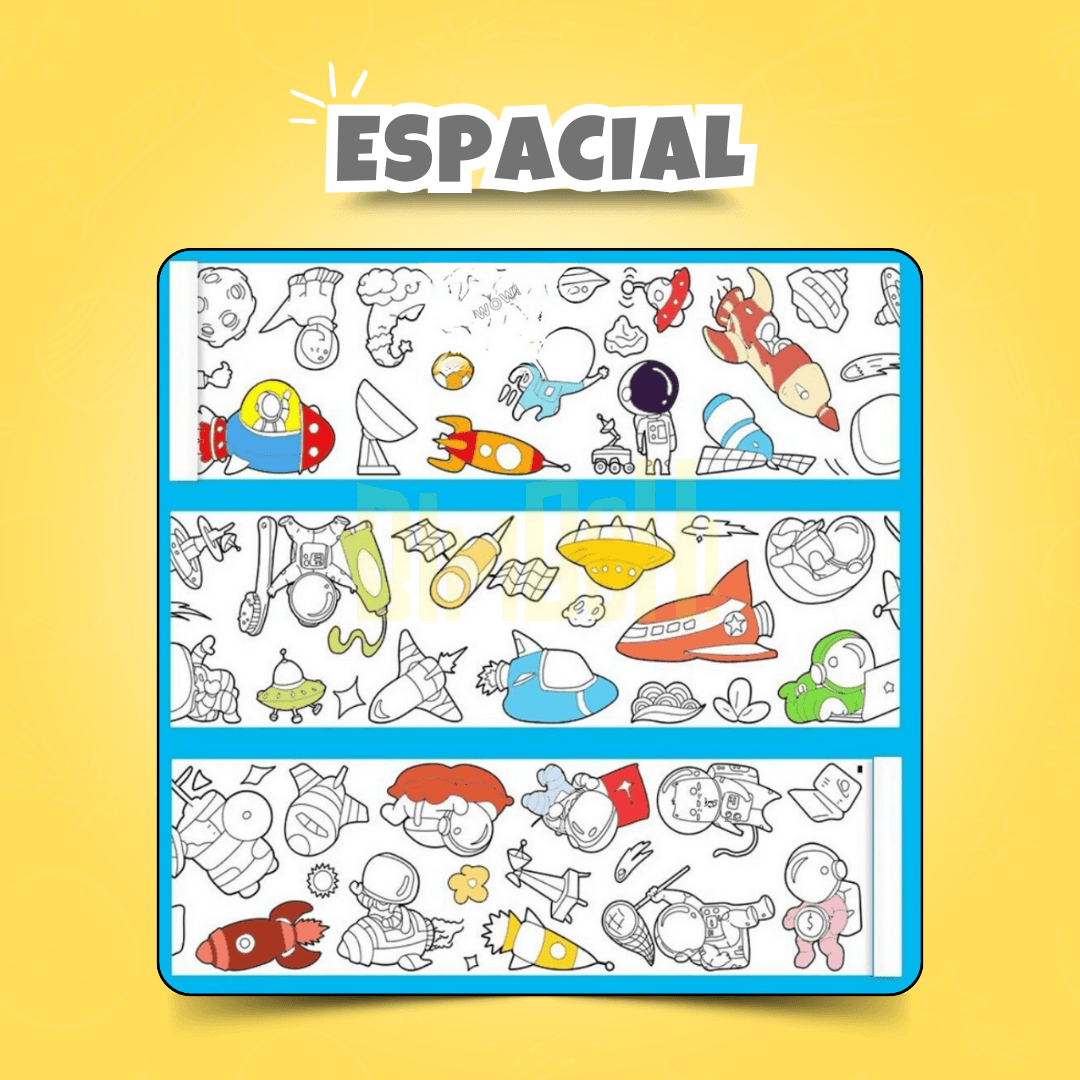 Rolo de Desenho Infantil - Coloritos