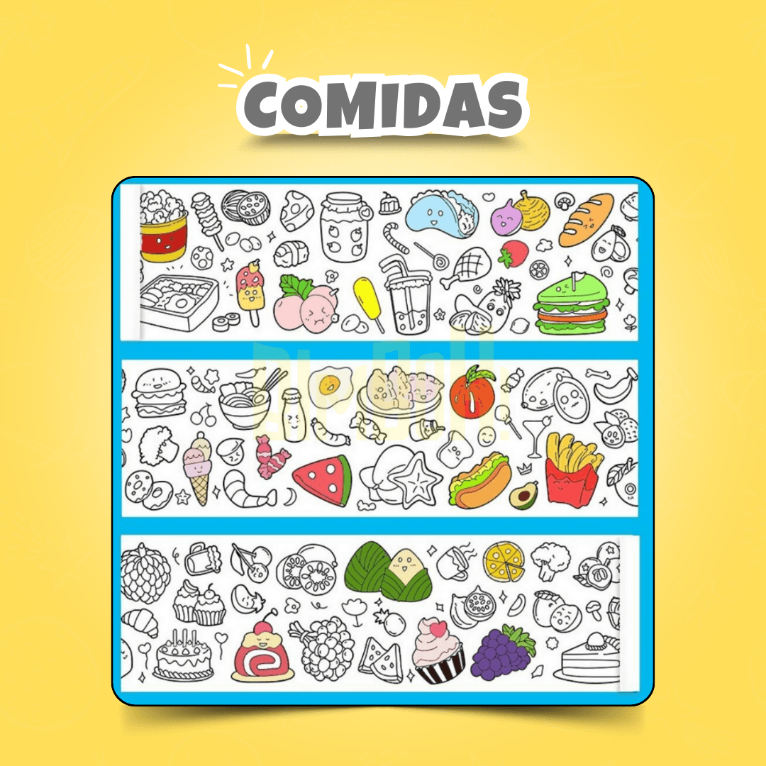 Rolo de Desenho Infantil - Coloritos
