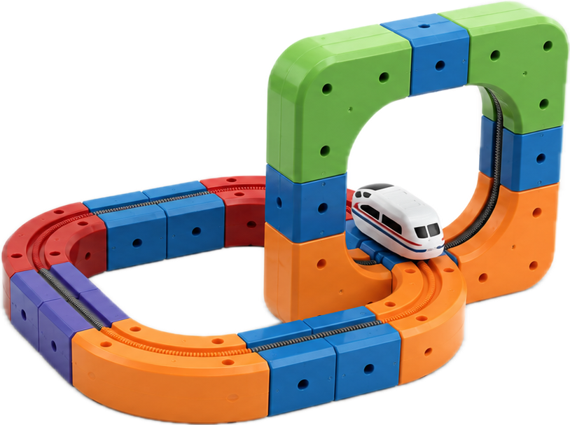 Trem Magnético Coloritos, kit Base Criativa