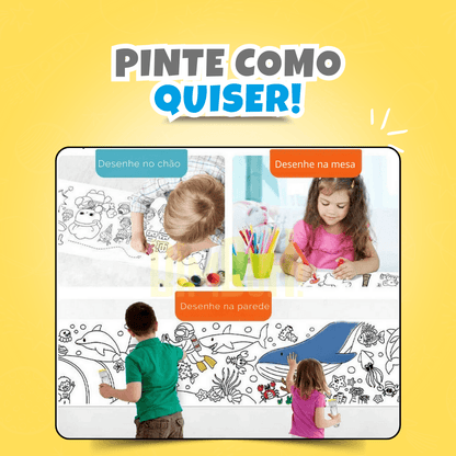 Rolo de Desenho Infantil - Coloritos