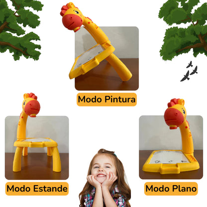 Modos de uso da Mesa de Pintar com Projetor: pintura, estande e plano