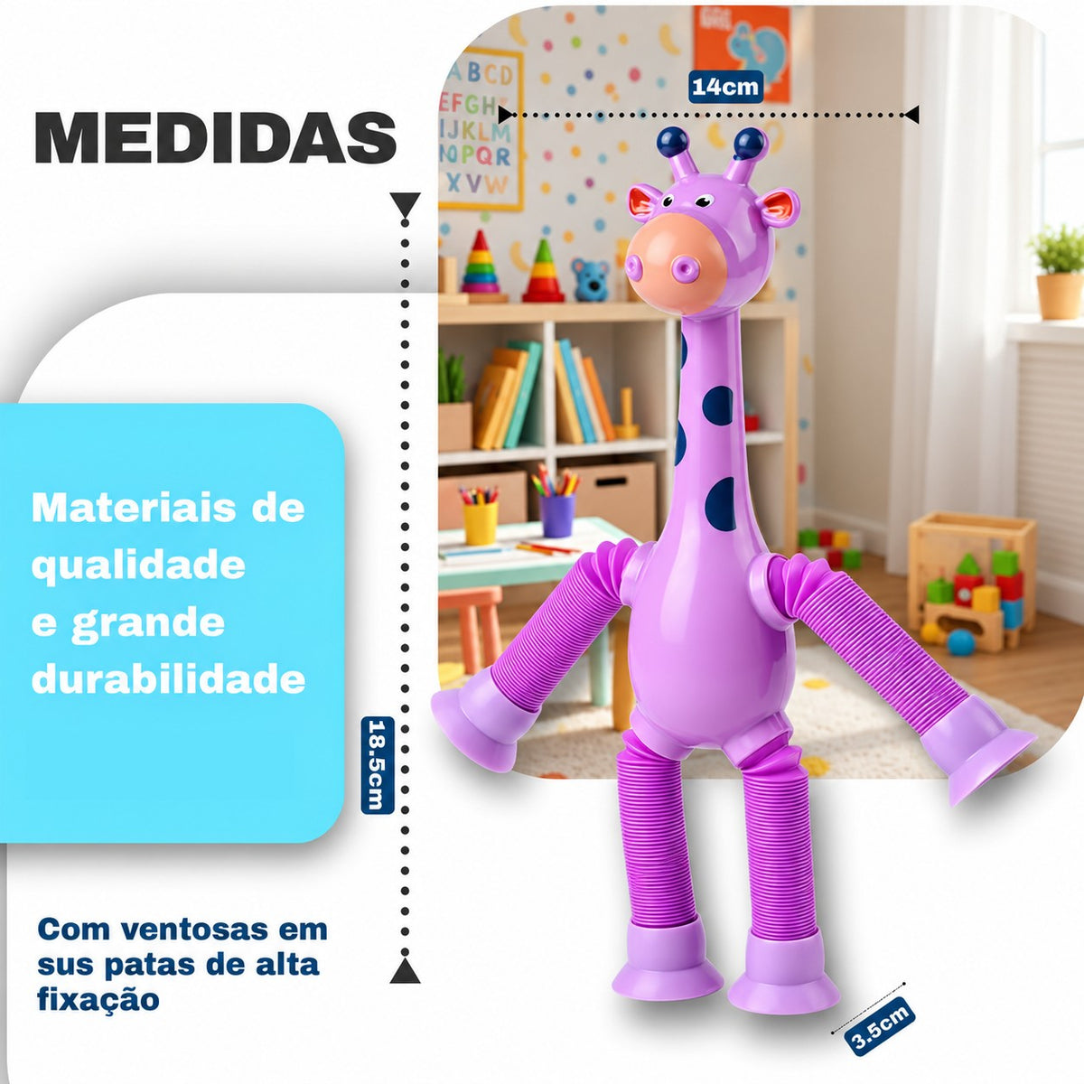 Girafinha Estica e Gruda Coloritos