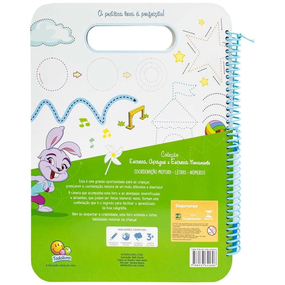 Livro Escreva e Apague Coordenação Motora - contracapa